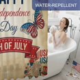 thumbnail image 6 of Happy Independence Day Shower Curtain, 48" x 72", 4TH OF JULY Watercolor U. S, Flag Butterfly Waterproof Bathroom Curtain Washable Shower Curtain Set with 12 Hooks, 6 of 9
