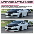 thumbnail image 3 of Xotic Tech Front Bumper Lip Chin Spoiler Splitter Diffuser Protector Body Kit Compatible with Honda Accord Civic or Volkswagen MK5 MK6 MK7 or Kia Optima or Mitsubishi Lancer Carbon Black w/Pink 4pcs, 3 of 9