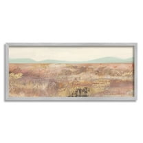 Stupell Abstract Neutral Prairie Landscape Abstract Painting Gray Framed Art Print Wall Art