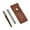 brown and argent, variant on Folding Chopsticks Utensils Cutlery with Storage Bag 20.5cm Length for Travel Hiking and Outdoor Dining