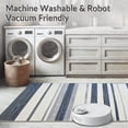 thumbnail image 5 of ODIKA 6'x9' Machine Washable Non-Slip Area Rug, Classic Stripe Mosaic with Band Detailing High Traffic Rug, Navy, 272754, 5 of 7