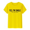 thumbnail image 4 of Baqcunre Valentine'S Day Shirts For Women Funny Print Casual T Shirt Printed Crew Neck Shirt Women's Pullover T Shirt(Yellow S-3XL),Womens Tops Graphic Tees For Women Shirts For Women Womens Tops, 4 of 8