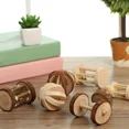 thumbnail image 3 of Juguetes de Rol Rodantes para Conejitos, Dumbbells de Madera Natural de Pino con Campana, Juguetes para Roer para Cuyos, Ratas y Mascotas Pequeñas, 3 of 10