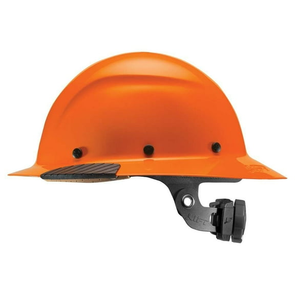 Lift Safety DAX HiVis Orange Full Brim Hard Hat with Ratchet Suspension
