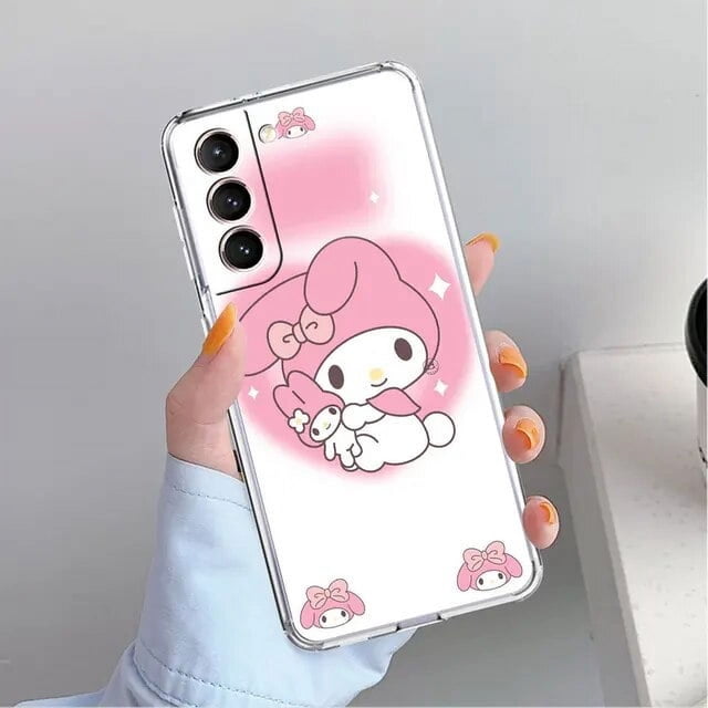 Clear Case For Samsung Galaxy S22 S20 FE S21 S10 S9 Plus Note 20 Ultra 10 Lite Phone Shell Hello Kitty My Melody Kuromi LXY