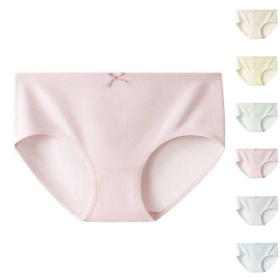 Ashirexll Ladies Underwear Panties, Womens Cotton Underwear, Womens Lace Mid Rise Waist Hip Lift Body Shaping Breathable Briefs