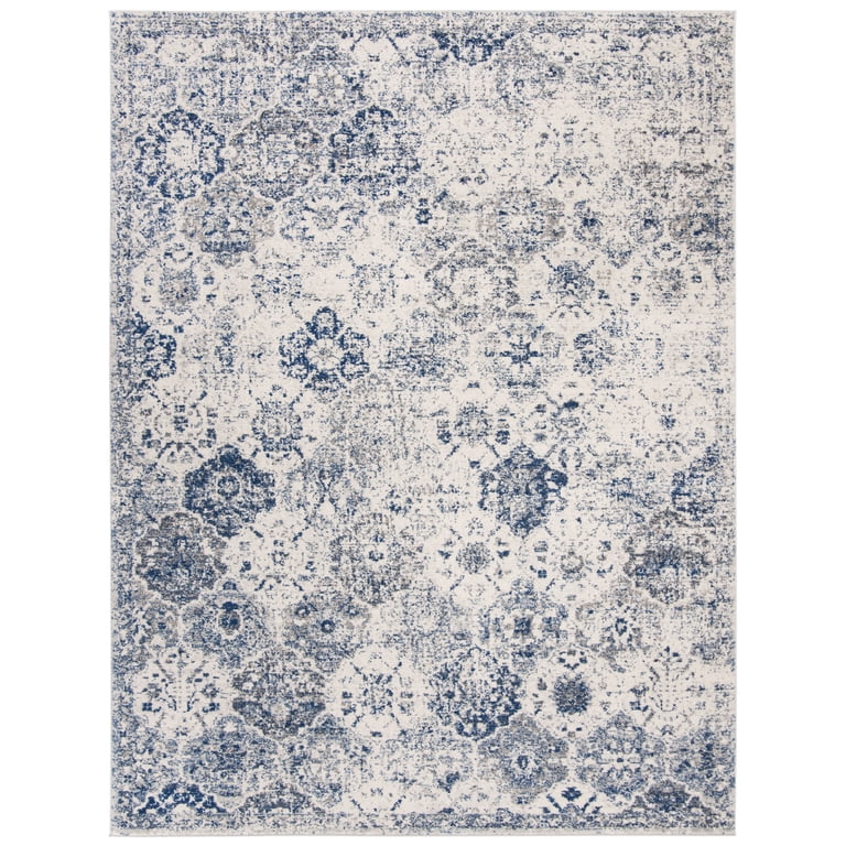 Madison Transitional Area Rug, Blue & White, 9'x12' photo 2