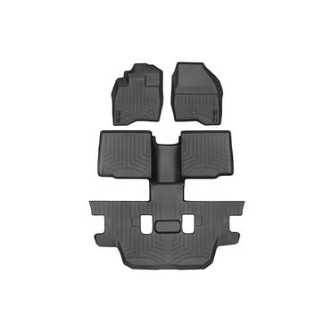 WeatherTech Custom Fit FloorLiners compatible with 2017-2019 Ford Explorer - Complete Set (1st Row, 1-Piece 2nd/3rd Row), Black