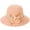 *28Pink, variant on Women's Short Brim Linen Woven Bucket Hat with Floral Mesh Bow Elegant Breathable Summer Sun Hat Pink