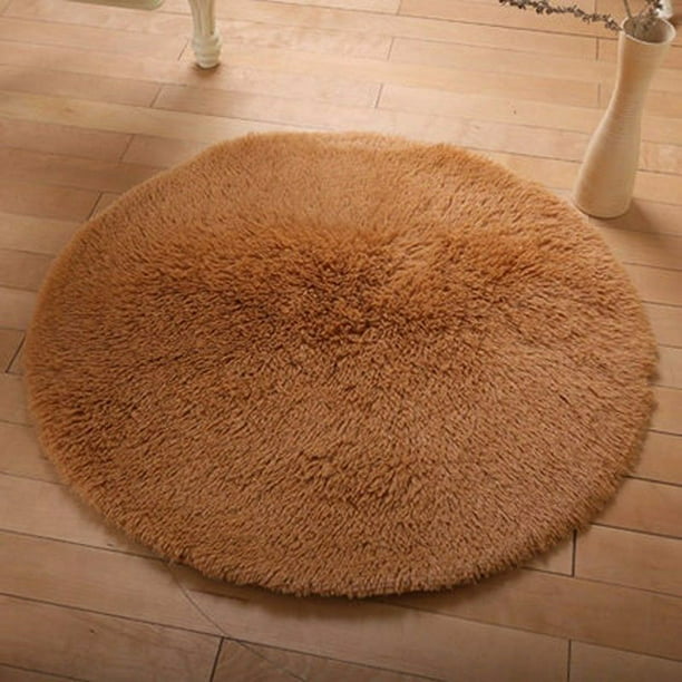 Lelinta Round Area Rugs Super Soft, Brown Round Area Rugs