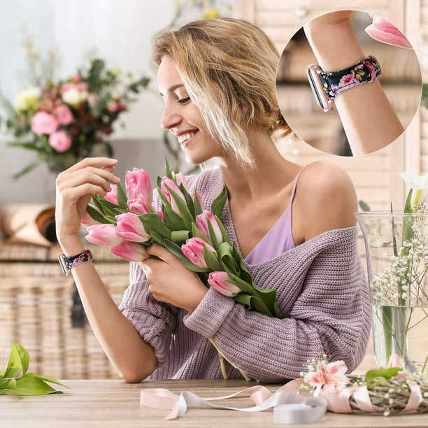 Floral apple watch band 38mm discount
