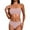 Pink, variant on NMMUED Women's Bikini Sets Two Piece Bathing Suits Bandeau Strapless Swimsuits High Waisted Swimwear Solid Color Tube Top Bathing Suit Summer Vacation Poolside Beachwear Army Green L