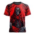 thumbnail image 4 of Halloween Gift for Men Graphic Halloween Short Sleeve T Shirt with Casual Crew Neck Top for Everyday Wear and Seasonal Parties Red XL, 4 of 4