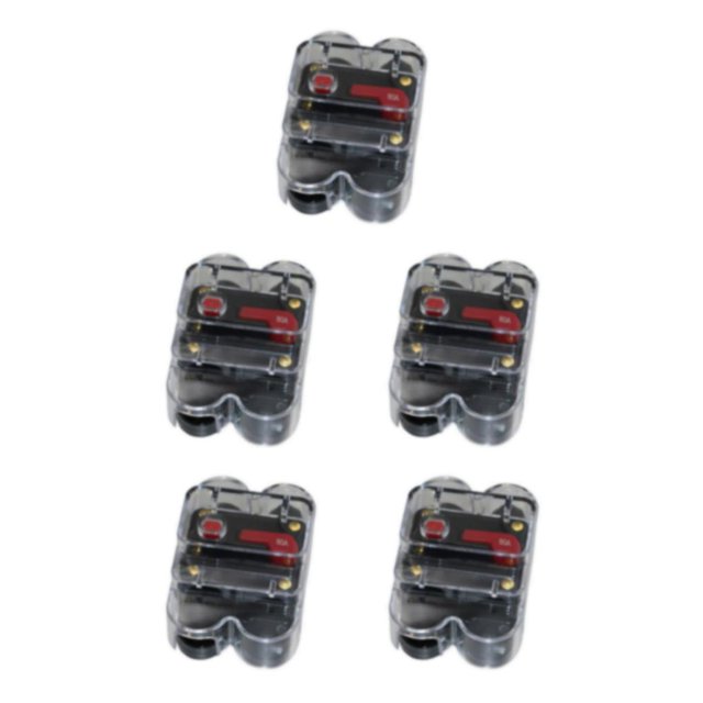 Wweixi Sleek DC 12V Car Auto Audio Radio Circuit Breaker Fuse for Improved Sound Black 80A 5Set