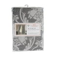 thumbnail image 4 of Bella Luxury Jacquard Curtain Panel with Attached Waterfall Valance & Scarf 54 by 84-Inch Grey, 4 of 6