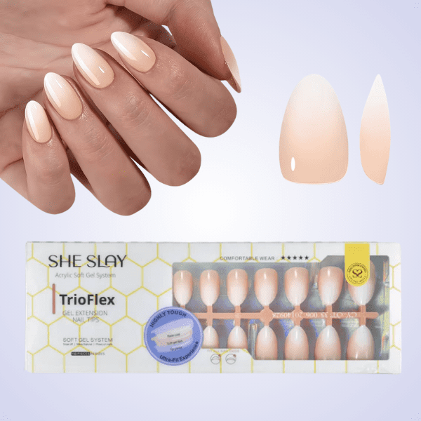 SheSlay Press-On Nail Starter Kit – UV Lamp, Full Nail Prep System & Thifit Almond Press-On Nail Set