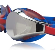 Speedo Hyper Flyer Mirrored Swim Goggle, Navy Red/Grey