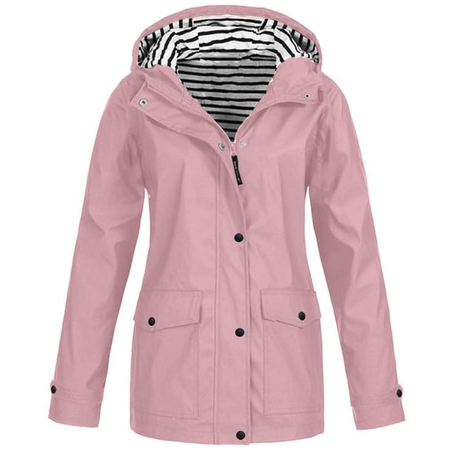 Posijego Imperméables P-4TG pour Femmes Légers Imperméables Manteau de Pluie Coupe-Vent Extérieur Voyage Randonnée Veste