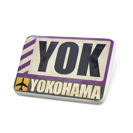 Porcelein Pin Airportcode YOK Yokohama Lapel Badge – NEONBLOND