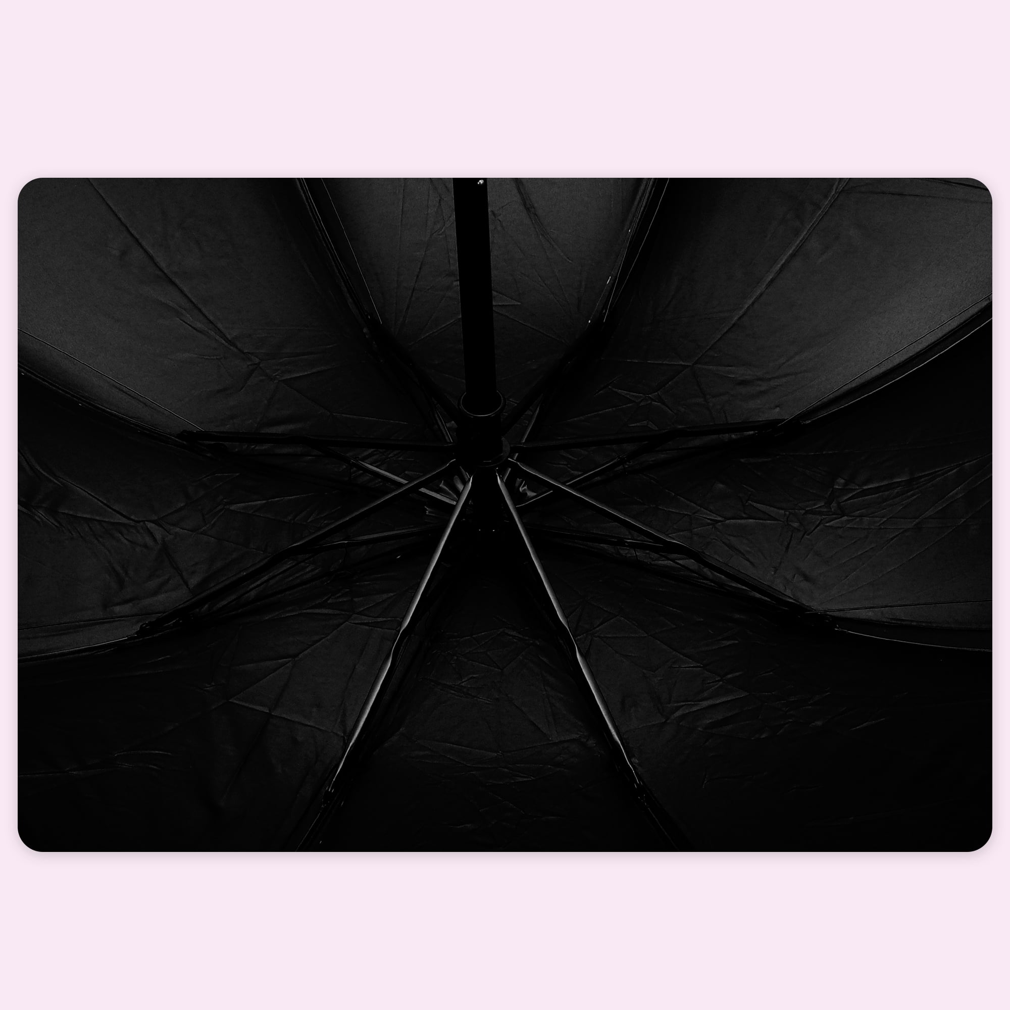 Unique Bargains Portable Manual Open Close Rain Windproof  Umbrella Black