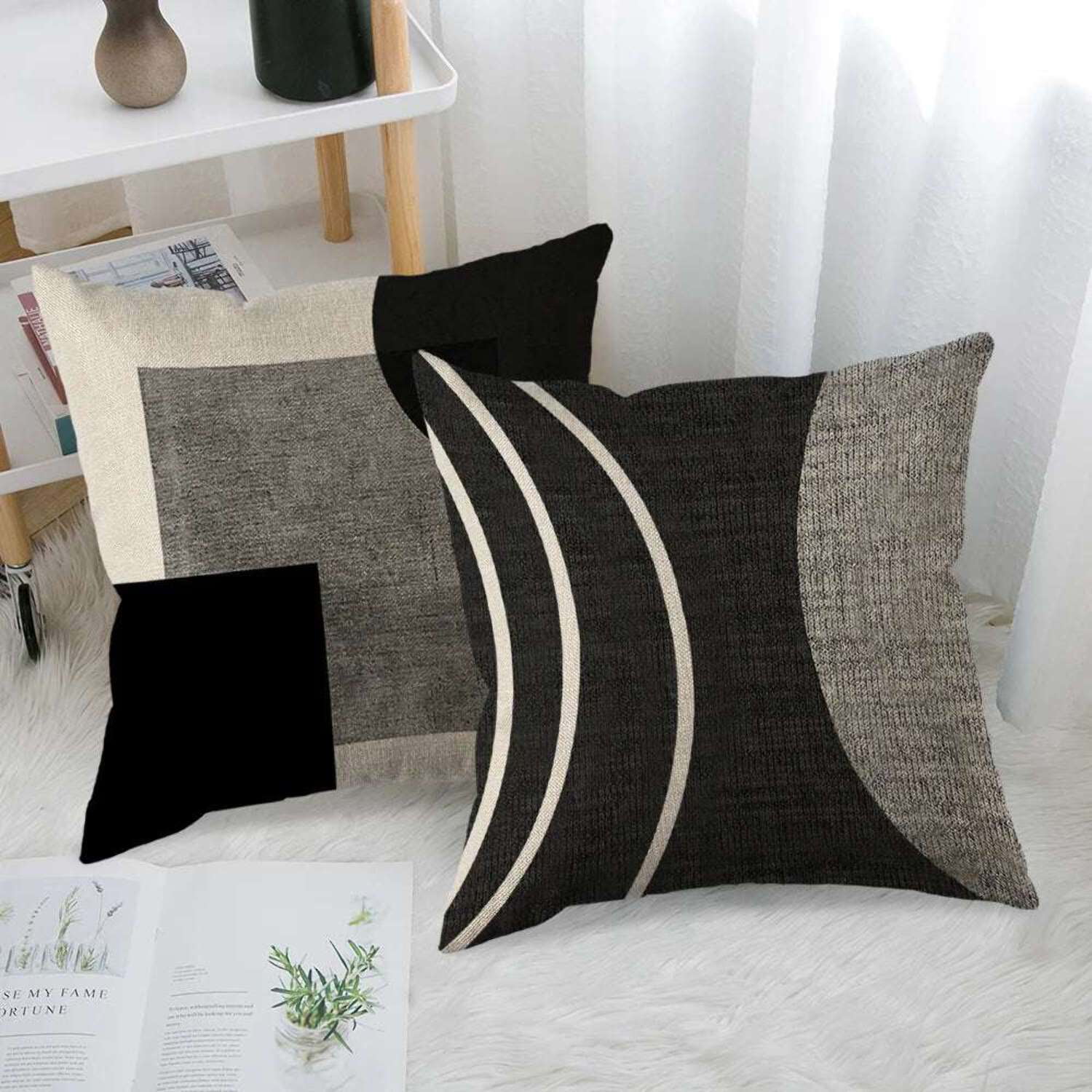 Decorative Throw Pillow Covers Soft and Durable Cushion Covers Abstract Geometric Pattern Pillow Cases for Living Room, Bedroom, or Home Decor