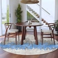 thumbnail image 3 of Blue Grey Abstract Round Area Rug 6Ft Washable Circle Rugs for Bathroom Office, Gradient Geometric Graffiti Modern Art Non-Slip Carpet Floor Mats Indoor Outdoor Carpet Runner Aesthetic Home Decor, 3 of 8