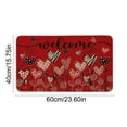 thumbnail image 3 of AuroraX Valentines Day Heart Doormat, Seasonal Non-Slip Absorbent Bath Mat, Cute Entryway Rug, Multi-Use Floor Mat for Kitchen, Laundry, Living Room,16x24 Inch (Red), 3 of 6