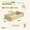 thumbnail image 6 of Greenes Fence 2' x 4' x 10.5" Beige Pine Raised Garden Kit, 6 of 8
