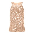 thumbnail image 3 of Penkiiy New Arrival Women's Casual Sequin Tank Top - Trendy Round Neck Pullover, Versatile Everyday & Partywear Essential L Beige, 3 of 7