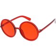 thumbnail image 2 of Women's Retro Oversize Round Sunglasses Circle Lens 55mm (Red / Red), 2 of 4