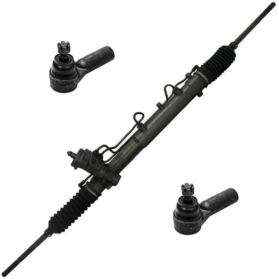 Detroit Axle - Rack and Pinion for 2001-2007 Ford Escape 2002 2003 2004 2005 2006, Complete Power Steering Rack & Pinion Assembly, 2 Outer Tie Rod Ends Replacement