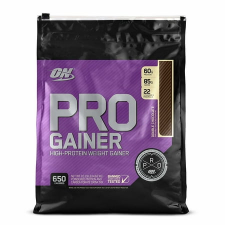 Optimum Nutrition Pro Gainer Protein Powder, Double Chocolate, 60g Protein, 10.2 (Best Weight And Muscle Gainer)
