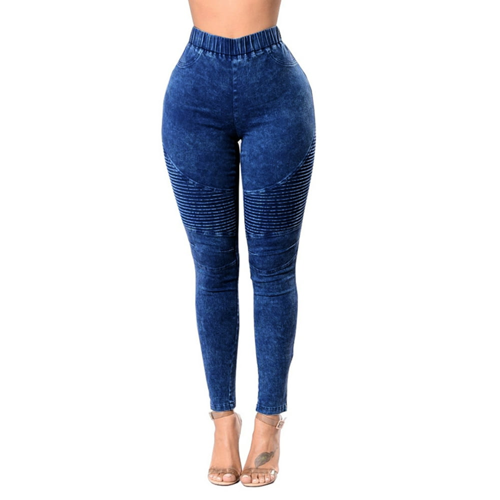 Sexy Dance - Women Elastic High Waist Denim Skinny Butt Lift Jeans ...