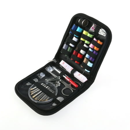 Travel Sewing Kit Needles Thread Scissors Set with Blue Zipper Bag Home Travel Campers Emergency Premium Gift, 58pcs Pack