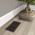 thumbnail image 3 of Imperial RG3382 Oil Rubbed Bronze Geneva Design Louvered Floor Register - 4inch x 10inch Duct Opening, 3 of 4