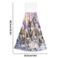 thumbnail image 2 of Dailycode Kitchen Wash Cloths with Hanging Loops Absorbent Absorbent Quick Drying Hand Towels, 2 Pack, Snow Wolf Family, 2 of 7