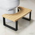 thumbnail image 4 of Homekingdee Wooden Toilet Step Stool for Bathroom - Squatting Posture Aid, Sturdy Footstool for Adults and Children, 4 of 6