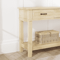 thumbnail image 3 of Console Table with 3 Drawers & Open Storage Shelf – Narrow Sofa Table, Ideal for Entryway, Living Room, Hallway or Foyer – Light Oak, 3 of 5
