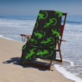 thumbnail image 3 of Cartoon Gecko Lizard Green Bath Towel, Highly Absorbent towels for bathroom Quick Drying Microfiber Bath Towels for Body, Soft Shower Towels for Sport, Yoga, SPA, Gym 27x55in, 3 of 5