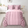 thumbnail image 2 of Feelyou Pink Western Aztec Twin Bedding Sets 7-Piece for Women, Boho Triangle Square Bedding Comforter Set, Hippie Mandala Style Reversible Sheet Sets, Super Cozy Room Decor, 2 of 8