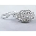 thumbnail image 3 of 2Ct Cushion Cut 14K White Gold Plated Lab-Created Diamond Women Engagement Ring, 3 of 5