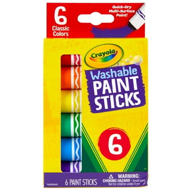 Crayola Quick Dry Paint Sticks, Assorted Colors, Washable Paint Set for  Beginner Unisex Child