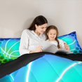 thumbnail image 4 of Manfei Neon Basketball Comforter Sets Twin Size, Futuristic Honeycomb Down Comforter, Sport Player Reversible Bedding Twin Comforter Set, Breathable Room Decor, 2 Pieces, 4 of 8