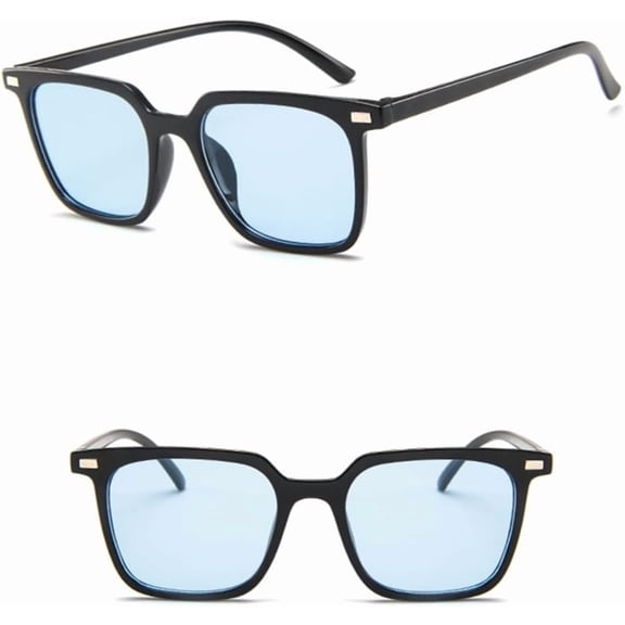 sunglasses Tinted Color Lens Men Vintage Shaped Sun Glasses Female Eyewear Blue Sunglasses UV400