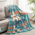 thumbnail image 2 of Miami Football Blanket Gifts, Football Style Throw Blanket for Football Fans, Super Soft Cozy Football Flannel Blanket for Bedroom Living Room 60"x50", 2 of 6