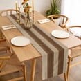 thumbnail image 3 of Brown Wood Grain Table Runner - 90 Inch Long, Kitchen Dining Table Runner Dresser Scarves, Ombre Rustic Retro Wooden Plank Farmhouse Decor for Coffee Tables Wedding Party Banquet, 3 of 8