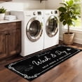 thumbnail image 2 of Washable Laundry Room Rug, 20"X47" Non Slip Soft Low-Pile Laundry Mat Farmhouse Laundry Room Decor Area Rug for Kitchen Bathroom Black, 2 of 8