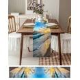 thumbnail image 6 of Ocean Coastal Table Runner Beach Sun Blue Sky Nature Scenery Tablerunners 13 x 90 Inch, Table Decorations Tabletop Scarf for Summer Gathering Holiday Farmhouse Kitchen Dining Decor, 6 of 6