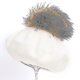thumbnail image 2 of Invierno Elegante, Piel de Mapache, Boina con Pompones, Gorro Capblue-1254, 2 of 4