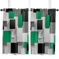 thumbnail image 5 of Geometric Emerald Green Solid Abstract Curtain Home Decoration Living Room Short Curtains Window Treatments For Kitchen Bedroom, 5 of 6